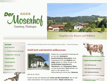 Tablet Screenshot of moserhof-samerberg.de